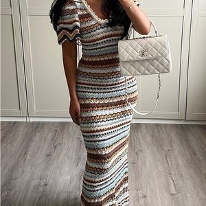 Zara crocheted knit dress